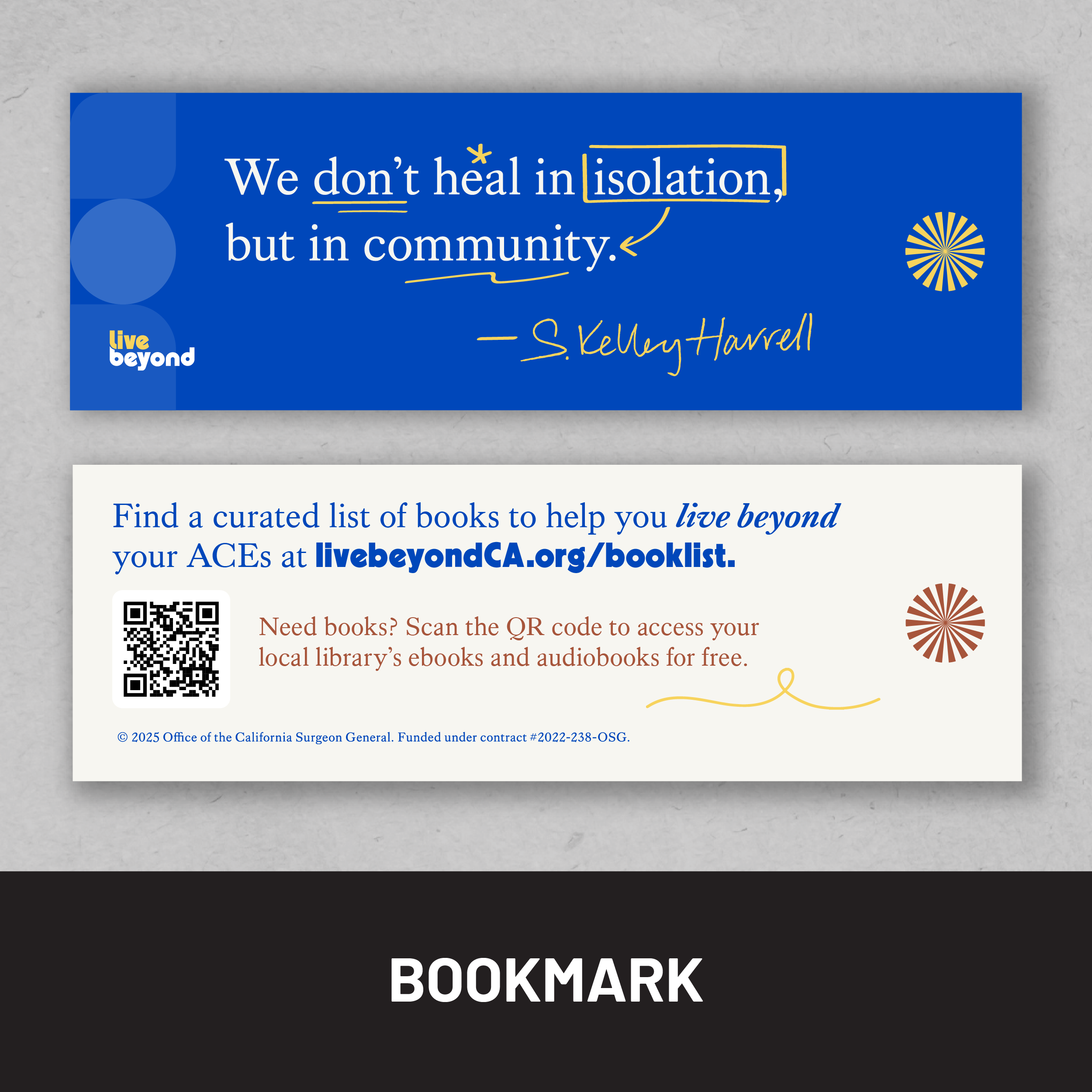 Bookmark with QR code